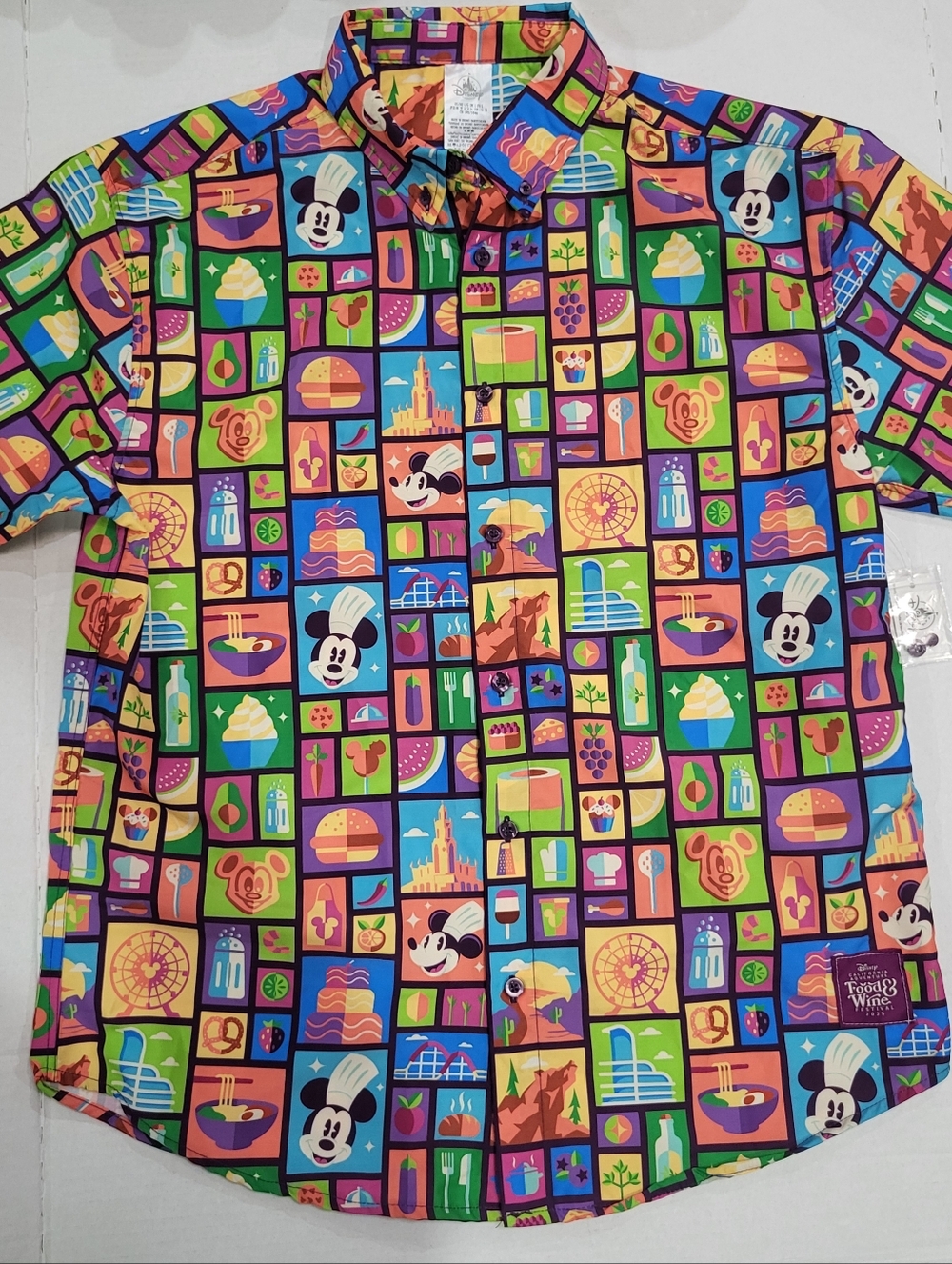 Food & Wine Festival button down shirt L 2025 California Adventure DCA DISNEY
